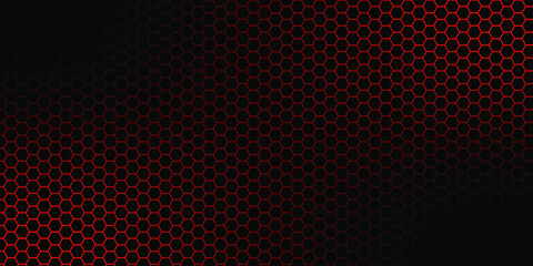 abstract hexagon dark red background