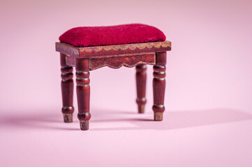 Miniature furniture for a dollhouse