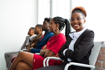 Wall Mural - team of young african people in the office 