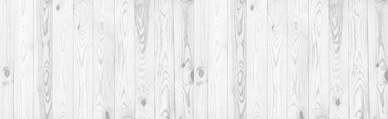 Wall Mural - Cool wide white wood texture of pine boards panel Abstract white panoramic background with wooden pattern.