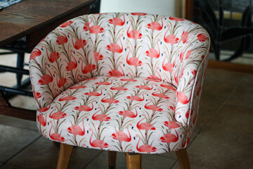 red and white falmingo chair