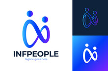 Infinity People Vector Logo And Symbols. Infinity Adoption And Community Care Logo Template