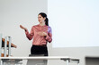 © Joseffson/Westend61 - Confident businesswoman giving presentation during meeting in office
