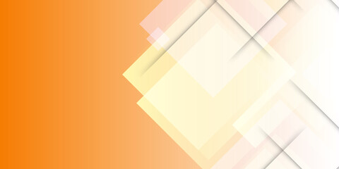 abstract yellow geometric square pattern banner design 