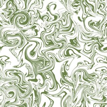 Seamless Repeat Pattern Green Twirl Shape On White Background For Printing On Cloth Banner Backdrop And Paper Cover
