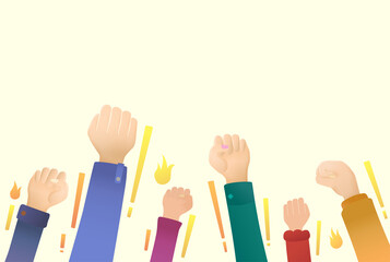 Wall Mural - Make a fist by peoples for stimulate and encouragement vector illustration graphic EPS 10 file