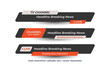 © rembulans - Graphic set of broadcast news lower thirds banner for television, video and media channel. Vector illustration eps.10