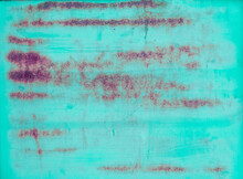 Multicolored Background: Rusty Metal Surface With Blue Paint Flaking And Cracking Texture
