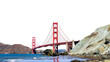 Golden Gate Bridge (San Francisco, California, USA) isolated on white background