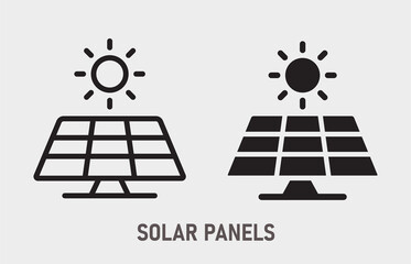 Wall Mural - Sun energy icon on white background. Vector illustration.