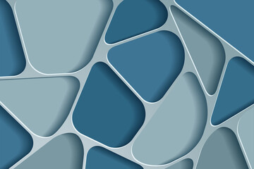 Wall Mural - 3D abstract background with paper cut shapes