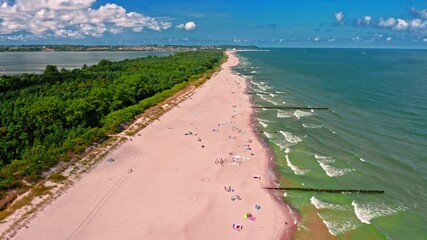 Wall Mural - Beach on peninsula Hel. Tourism in Poland at Baltic Sea