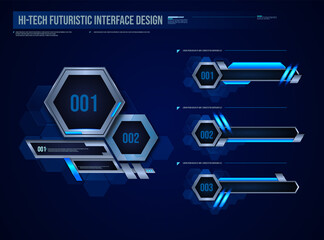 Wall Mural - futuristic technology frames interface hud element design for ui games. web and app. futuristic user