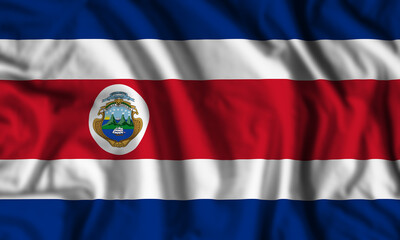 Wall Mural - Costa Rica flag realistic waving