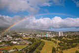 Fototapeta Tęcza - Rainbow in the sky, Honolulu, Oahu, Hawaii | Nature Landscape Travel