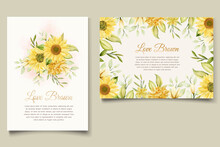 Beautiful Sunflower Invitation Card Set