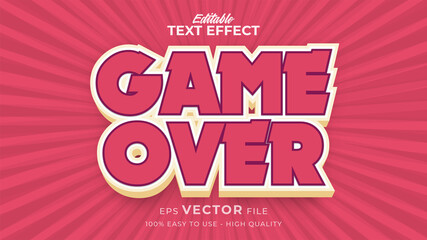 Wall Mural - Editable text style effect - game over text style theme