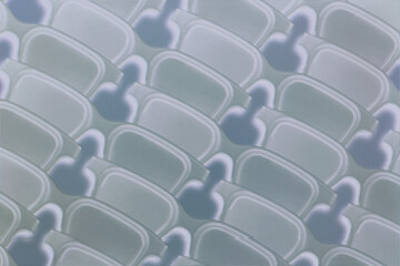 Leinwandbilder - Creative pattern  purple Glasses background. Summer concept. Macro photography view. Close-up of pixel.