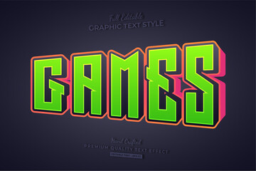 Wall Mural - Games Cartoon 3D Editable Text Effect Font Style