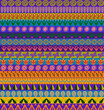 © Elizaveta - Floral design on colored stripes in hippie style