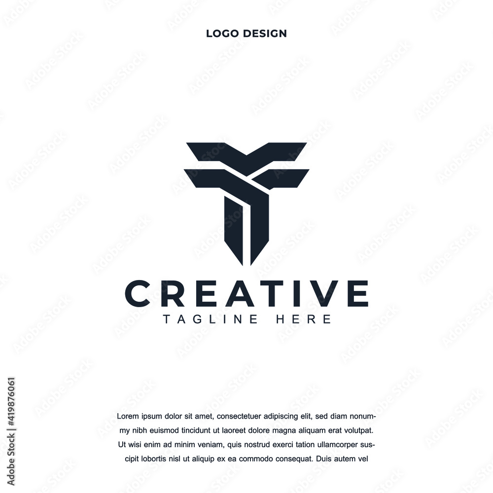 Creative Letter T icon logo design vector illustration. Alphabet letter ...