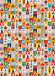 © master1305 - Collage of faces of surprised people on multicolored backgrounds. Happy men and women smiling. Human emotions, facial expression concept. Different human facial expressions, emotions, feelings.