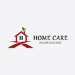 Home care logo design concept. Vector illustration