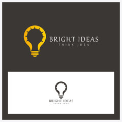 Wall Mural - Bright ideas logo design template. Vector illustration