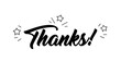 © Matias - Thanks lettering. Calligraphy style vector. Handwritten text.