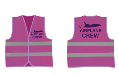 Wall Mural - Airplane crew safety vest. vector