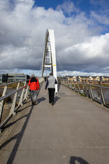 Canvas Print - The infinity bridge at Stockton on Tees