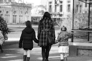 persons walking in the city