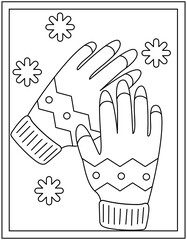 Poster - 
Christmas gloves lone vector download

