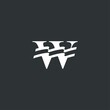 W Letter Water wave Logo Template vector illustration design