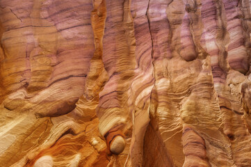 Wall Mural - USA, Nevada, Overton, Valley of Fire State Park. Multi-colored rock formation.