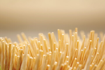 macro shot of toothpicks 