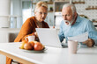 © Goran - Shocked senior couple reading their home finances on laptop
