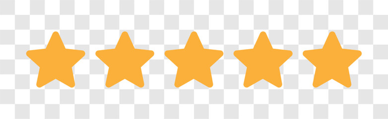Poster - 5 out of 5 stars rating. Five golden stars.
