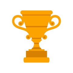 Golden cup vector success award shiny illustration. Sport gold achievement icon trophy prize celebration champion. Winner reward first place championship goblet symbol. Winning honour  goal icon