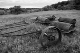 Fototapeta Nowy Jork - Old rusty agricultural machinery from the period of the collapse of the USSR. A collective farm in the Kharkov region, Ukraine.