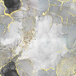 © shekaka - Marbling abstract luxury composition Inkscapes. Watercolour landscape, texture, Alcohol ink, Fluid chaos, art, kintsugi style and liquid and watercolor black and gold seamless