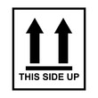 © koblizeek - This side up flat icon isolated on white background. Package symbol, label vector illustration. Delivery transportation