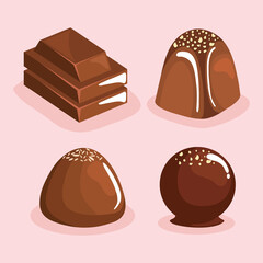 Poster - chocolate four products