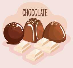 Poster - sweet chocolate products