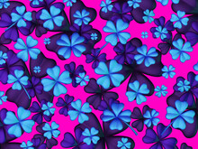 Blue Four-Leaf Clover Background Free Stock Photo - Public Domain Pictures