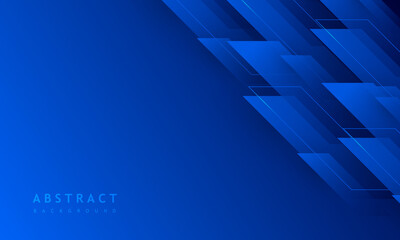 Wall Mural - dark blue background with abstract square shape, dynamic and sport banner concept.