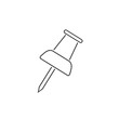 © arabel0305 - Push pin line icon, vector illustration