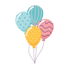 Poster - decorative balloons party