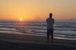 © Eduard - person enjoing sunrise at Wildwood beach