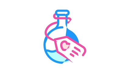 Wall Mural - potion magical liquid color icon animation